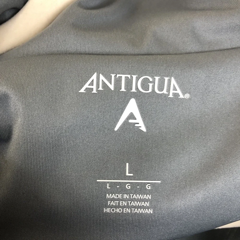 Antigua Jacket Large Black Zip Up Embroidered International Crown Golf